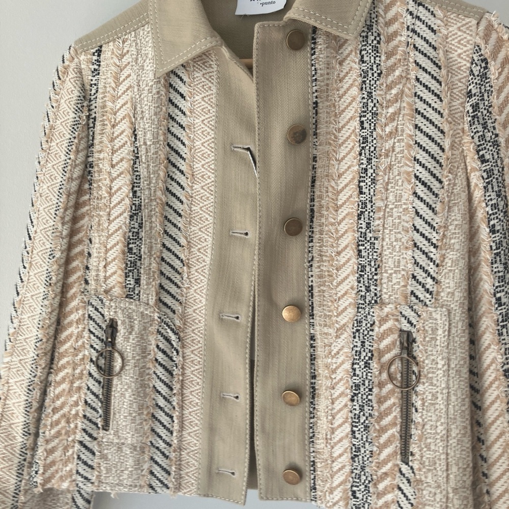 Akris cropped tweed jacket